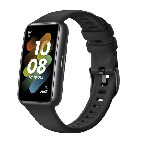 FIXED Silikónový remienok pre Huawei Band 7, čierna