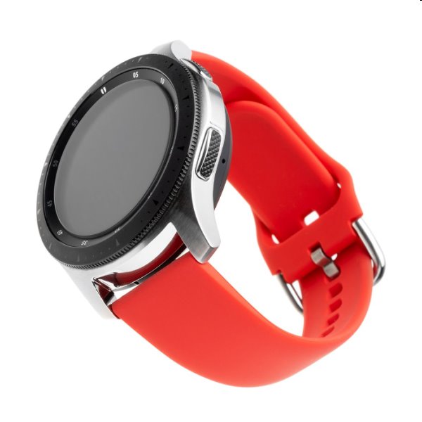 FIXED Silikónový remienok s Quick Release so šírkou 22 mm pre smartwatch, červený FIXSST-22MM-RD