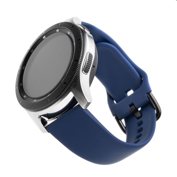 FIXED Silikónový remienok s Quick Release so šírkou 22 mm pre inteligentné hodinky, modrá FIXSST-22MM-BL