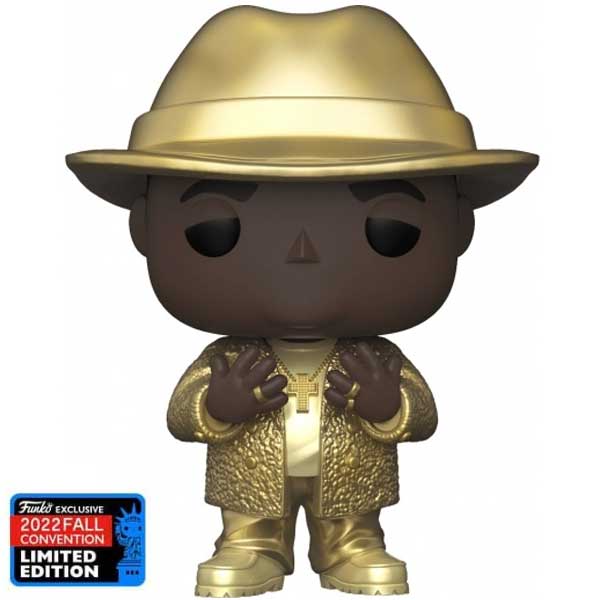 POP! Rocks: The Notorious B.I.G with Champagne with Fedora (Gold) 2022 Fall Convention Limited Edition POP-0152