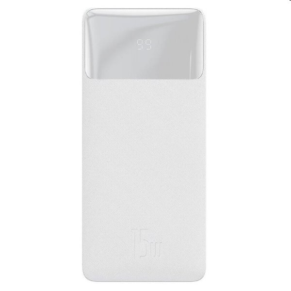 Baseus PPDML-I02 Bipow Pro powerbanka s digitálnym displejom 10000 mAh, 15 W, biela