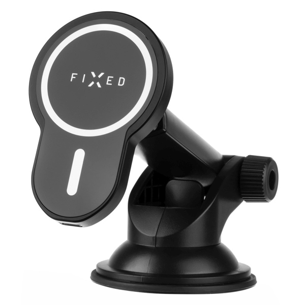 FIXED MagClick XL bezdrôtový nabíjací držiak s MagSafe na palubnú dosku alebo čelné sklo, čierny FIXMCLI-XL-BK