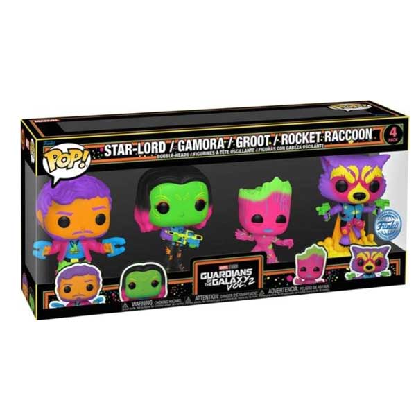 POP! 4 Pack Guardians of the Galaxy Vol.2 (Marvel) Special Edition (Blacklight)