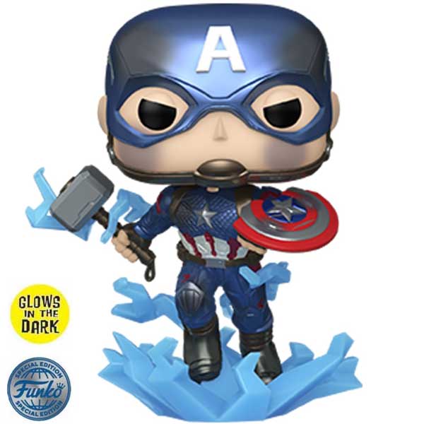 POP! Avengers Endgame: Captain America (Marvel) Metallic Special Edition (Glows in The Dark)
