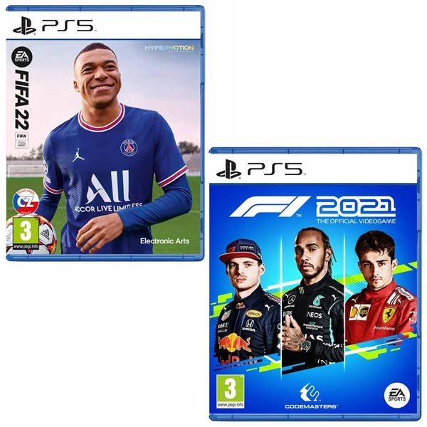 E-shop FIFA 22 CZ + F1 2021: The Official Videogame PS5