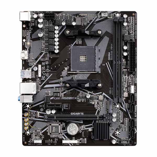 GIGABYTE A520M K Základná doska, AMD A520, AM4, 2xDDR4, mATX