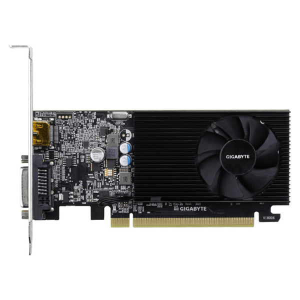 Gigabyte GT 1030, 2 GB GDDR4, 64 bit, 1x DVI, 1x HDMI, Low Profile GV-N1030D4-2GL