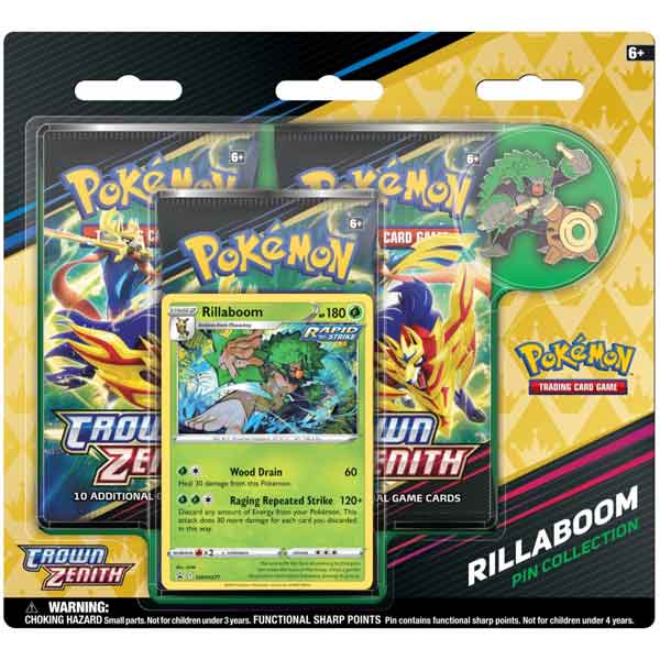 Kartová hra Pokémon TCG: Sword & Shield 12.5 Crown Zenith Pin Collection Rillaboom Kartová hra Pokémon TCG: Sword & Shield 12.5 Crown Zenith Pin Collection Rillaboom