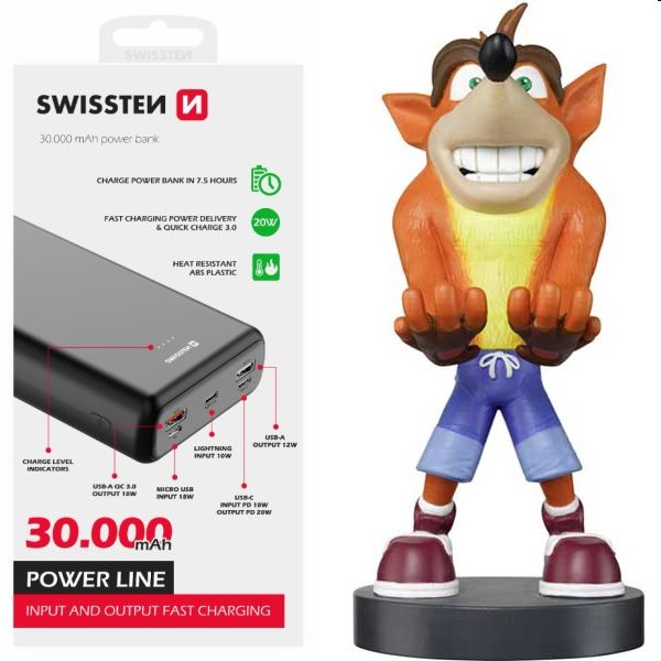 SWISSTEN POWER LINE power bank 30.000 mAh