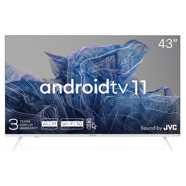 Kivi TV 43U750NW, 43" (109 cm),UHD, Android TV 11, biela