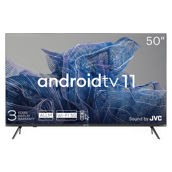 Kivi TV 50U750NB, 50" (127 cm), UHD, Android TV 11, čierna