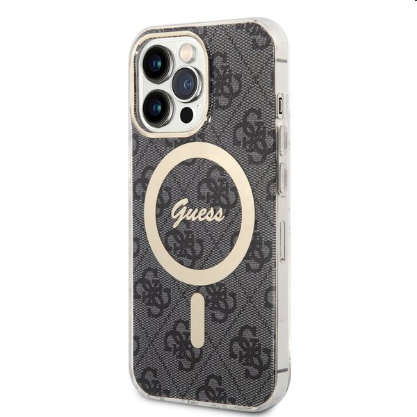 Zadný kryt Guess 4G IML MagSafe pre Apple iPhone 13 Pro, čierna 57983114236