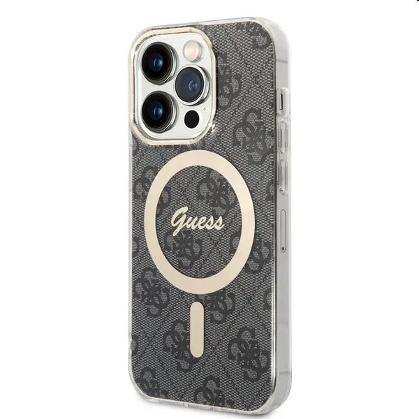 Zadný kryt Guess 4G IML MagSafe pre Apple iPhone 14 Pro Max, čierna