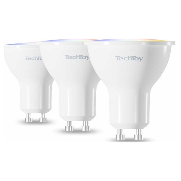 E-shop TechToy Smart Bulb RGB 4.7W GU10 ZigBee 3pcs set