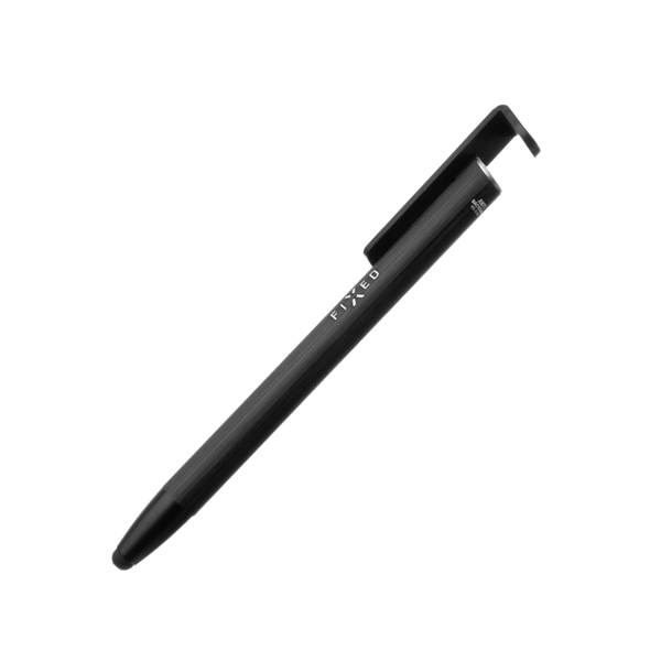 FIXED 3in1 pen, dotykové pero s funkciou stojana, čierna - OPENBOX (Rozbalený tovar s plnou zárukou)