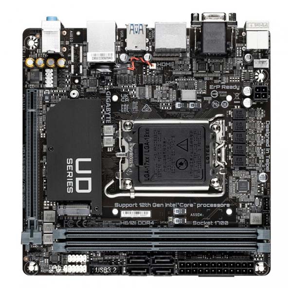 GIGABYTE H610I DDR4 Základná doska, Intel H610, Socket1700, 2xDDR4, mini-ITX