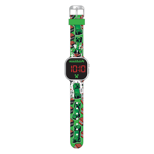 Kids Licensing detské LED hodinky Minecraft v.2, zelené