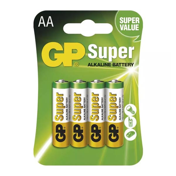 GP Alkalická batéria Super LR6 (AA), 4 kusy