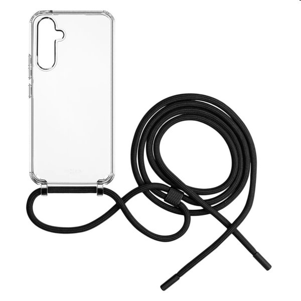 Zadný kryt FIXED Pure Neck so šnúrkou na krk pre Samsung Galaxy S23, čierna FIXPUN-1040-BK