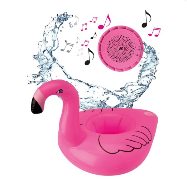 Music Hero Wireless speaker with inflatable, flamingo - OPENBOX (Rozbalený tovar s plnou zárukou)