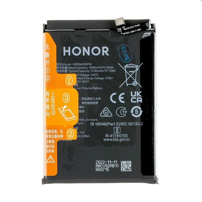 E-shop Originálna batéria pre Honor Magic 5 Lite (5100mAh) HB506492EFW