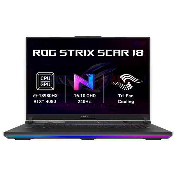 ASUS ROG Strix SCAR 18 i9-13980HX, 18", 32 GB, 1 TB SSD, Win11 Home, čierny ASUS ROG Strix SCAR 18 i9-13980HX, 18", 32 GB, 1 TB SSD, Win11 Home, čierny