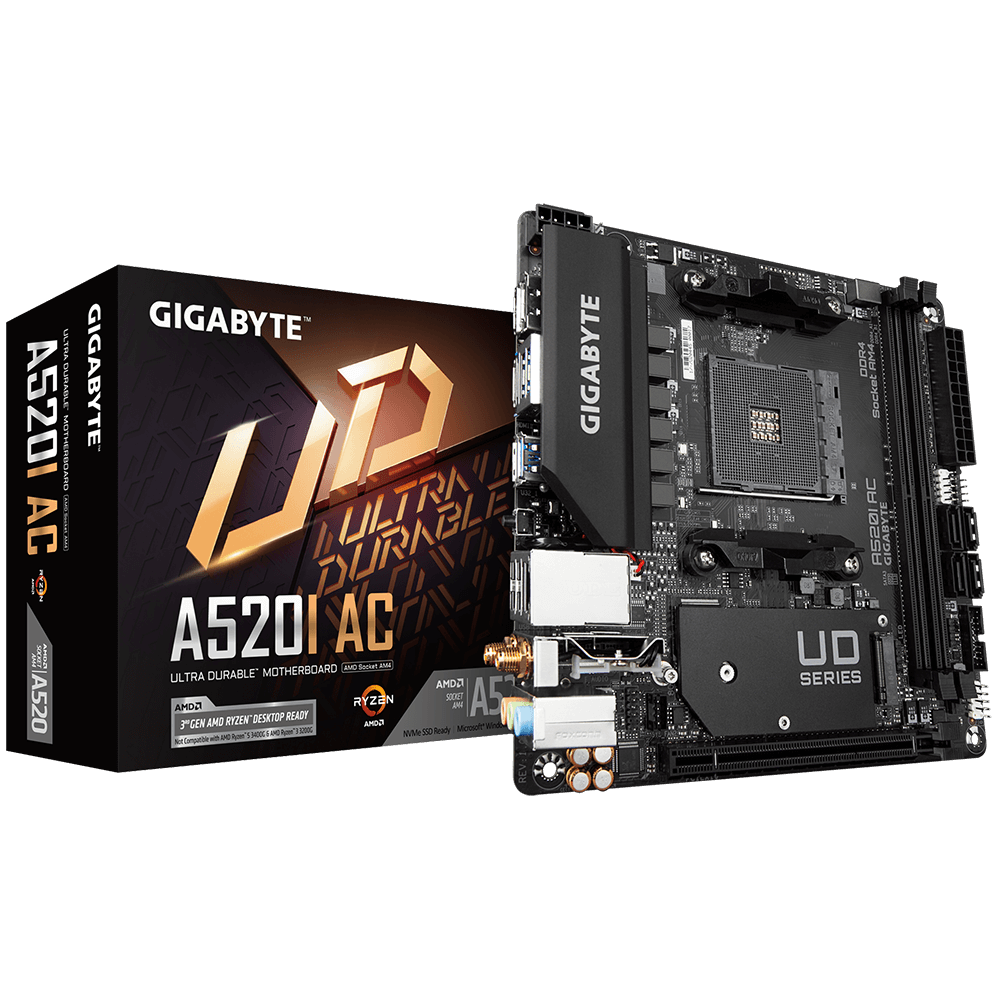 Gigabyte A520I AC , AMD A520, AM4, 2xDDR4, mini-ITX A520I AC