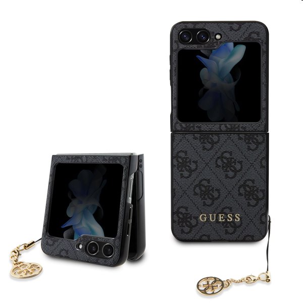 Zadný kryt Guess 4G Charms pre Samsung Galaxy Z Flip 5, šedá