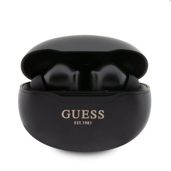 Guess True bezdrôtové Metalic Finish BT5.3 6H Stereo slúchadlá, čierne