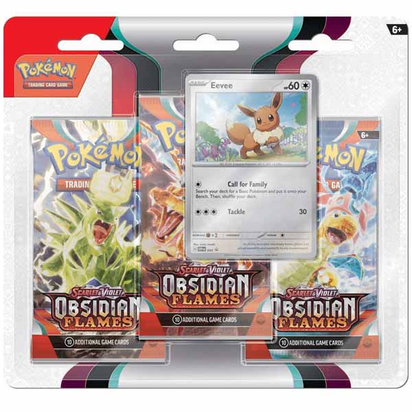 E-shop Kartová hra Pokémon TCG: Scarlet & Violet Obsidian Flames 3 Blister Eevee (Pokémon)