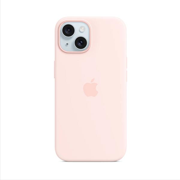 Silikónový zadný kryt pre Apple iPhone 15 Plus s MagSafe, svetlo ružová MT143ZMA