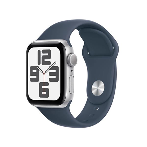 Apple Watch SE GPS 40mm strieborná , hliníkové puzdro so športovým remienkom burková modrá - S/M Apple Watch SE GPS 40mm strieborná , hliníkové puzdro so športovým remienkom burková modrá - S/M