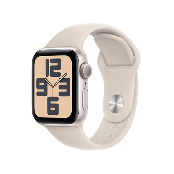 Apple Watch SE GPS 44mm hviezdna biela , hliníkové puzdro so športovým remienkom hviezdna biela - M/L