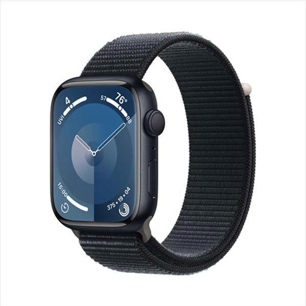 Apple Watch Series 9 GPS 45mm polnočná , hliníkové puzdro so športovým remienkom polnočná