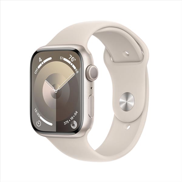 E-shop Apple Watch Series 9 GPS 45mm hviezdna biela , hliníkové puzdro so športovým remienkom hviezdna biela - ML MR973QCA