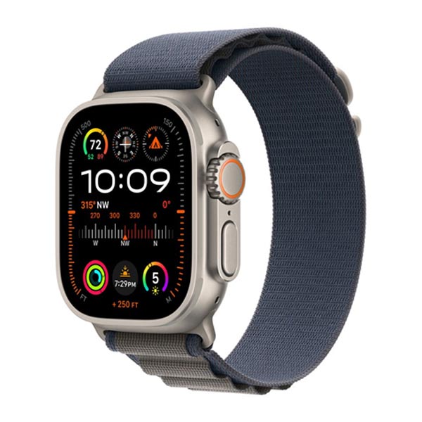 Apple Watch Ultra 2 GPS , 49mm , titánové puzdro  s alpinským remienkom modrá - S MREK3CSA