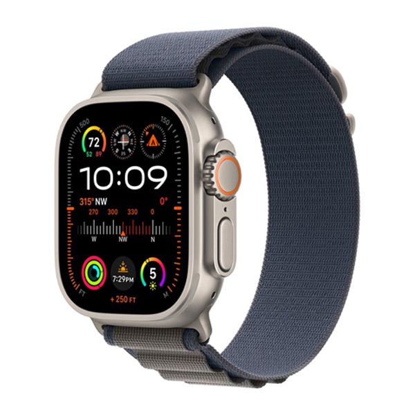 Apple Watch Ultra 2 GPS , 49mm , titánové puzdro  s alpinským remienkom modrá - S