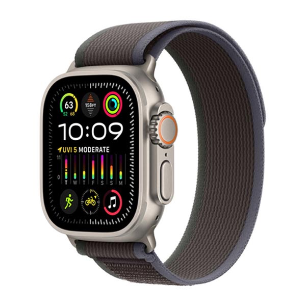 Apple Watch Ultra 2 GPS , 49mm , titánové puzdro  s trailovým remienkom modráčierna - ML MRF63CSA