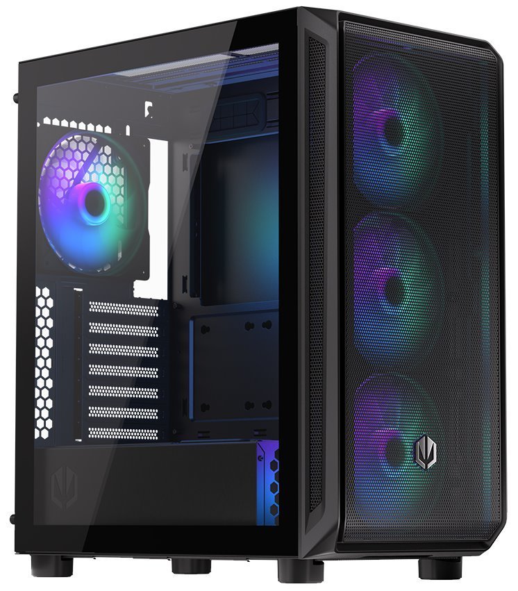 ENDORFY case Arx 500 aRGB ATX 4x140mm aRGB fan 2xUSB USB-C tempered glass, black EY2A011