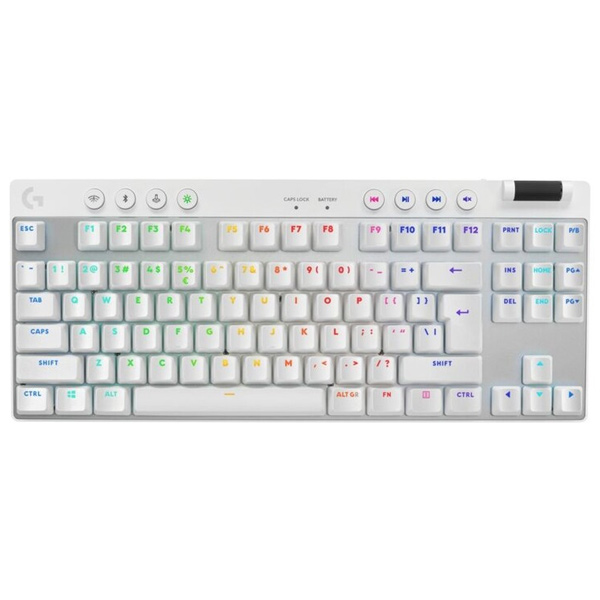 E-shop Herná klávesnica Logitech PRO X TKL Lightspeed, US, biela 920-012148