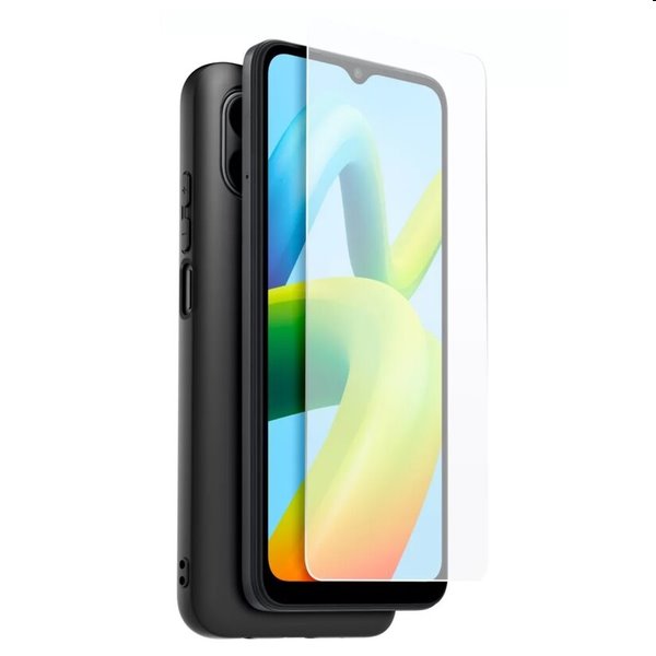 E-shop Zadný kryt a ochranné sklo Made for Xiaomi TPU pre Xiaomi Redmi A1A2, čierna 57983117719