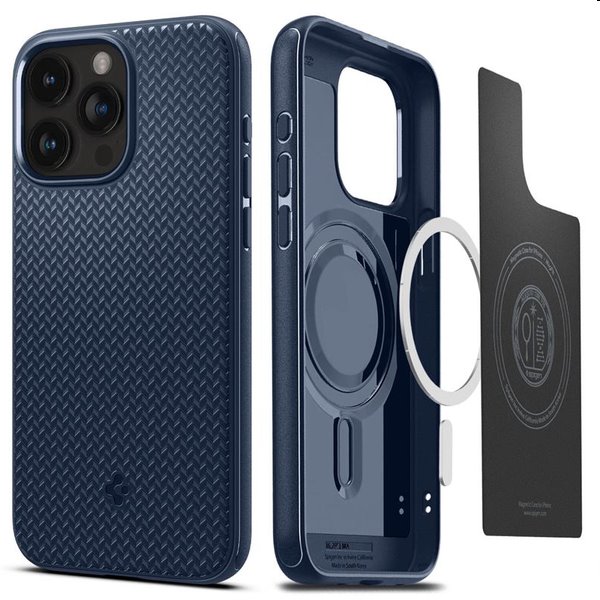 Zadný kryt Spigen Mag Armor MagSafe pre Apple iPhone 15 Pro Max, námornícka modrá