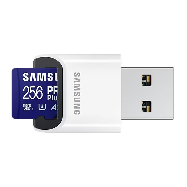 Samsung PRO Plus Micro SDXC 256 GB, USB adaptér