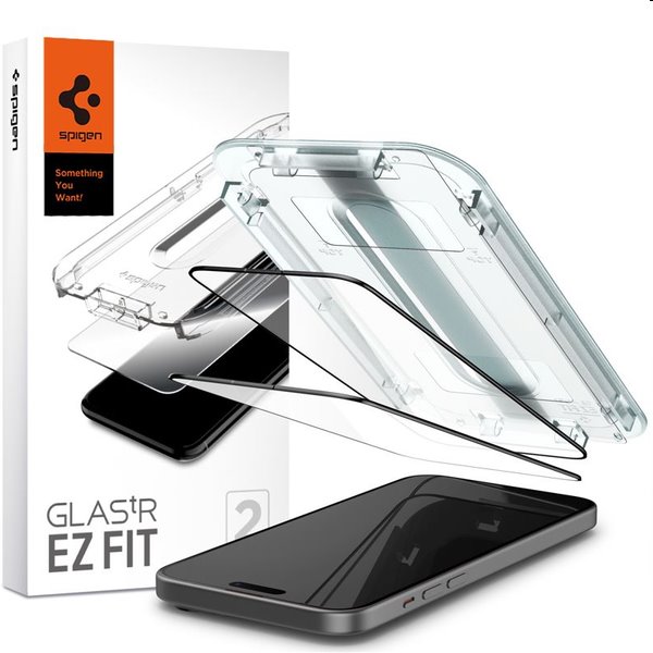 Tvrdené sklo Spigen tR ez Fit pre Apple iPhone 15 Plus, 2 kusy