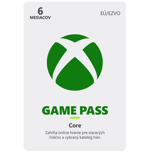 Xbox Game Pass Core 6 mesačné predplatné CD-Key