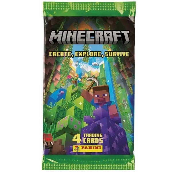 Darček - Zberateľské karty Panini Minecraft 3 Booster  v cene 1,60 €