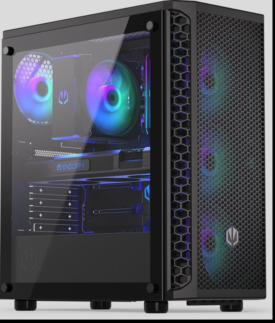 ENDORFY case Signum 300 aRGB 2xUSB 3.0 4x120mm fan aRGB PWM mesh panel tvrdené sklo čierna EY2A006