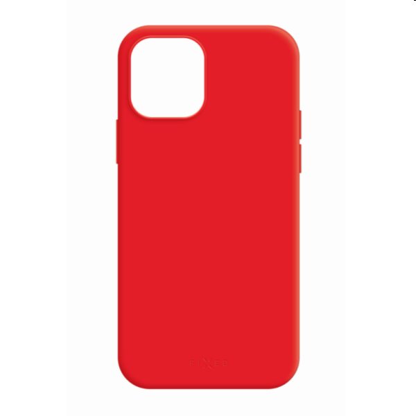 FIXED MagFlow Silikónový kryt s podporou Magsafe pre Apple iPhone 15 Plus, červený