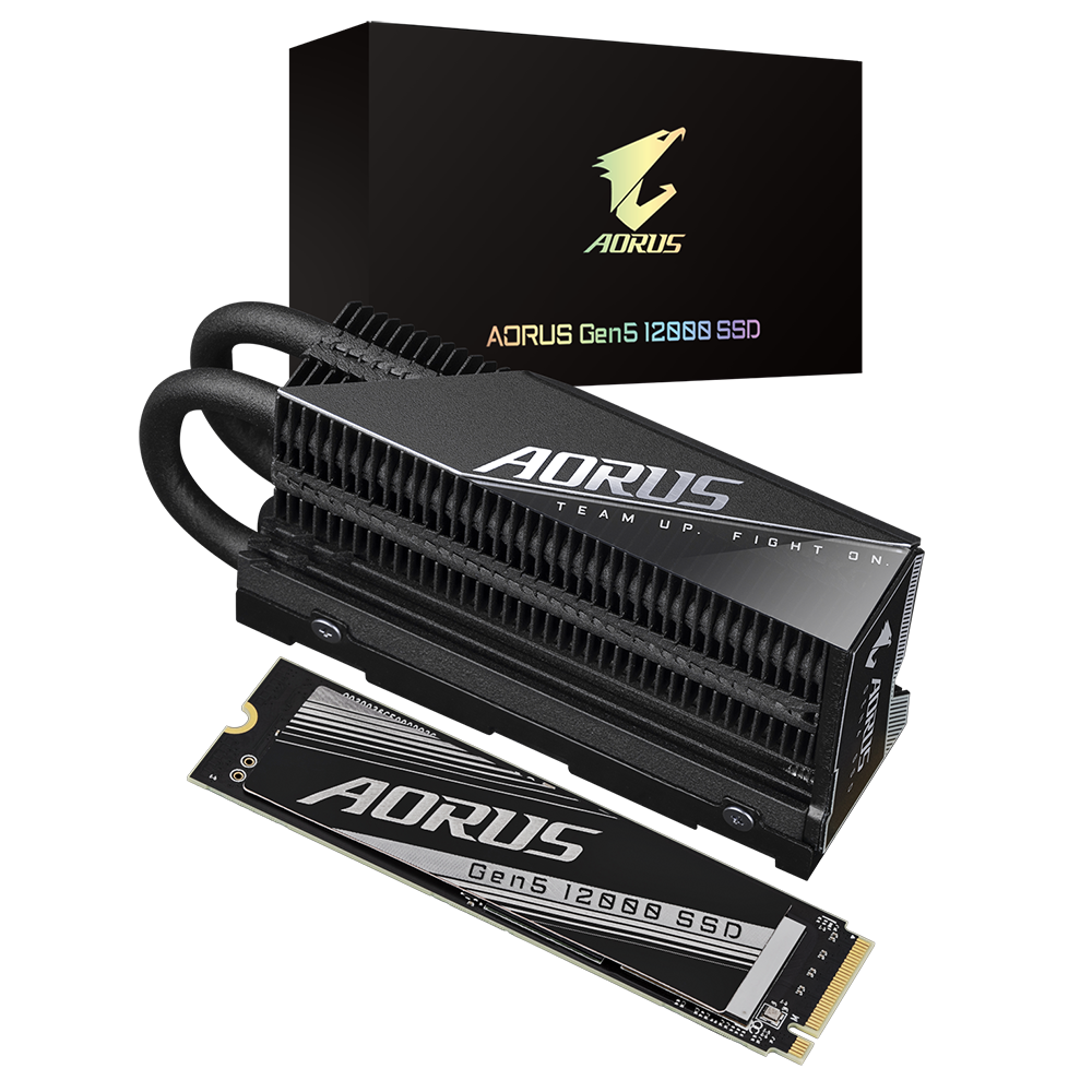 Gigabyte AORUS 12000 SSD 1TB M.2 NVMe Gen5, HeatSink 11700/9500 MBps