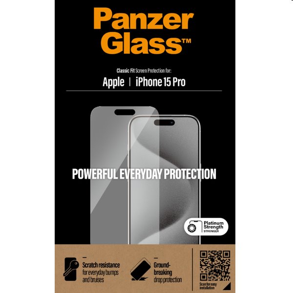 Ochranné sklo PanzerGlass pre Apple iPhone 15 Pro